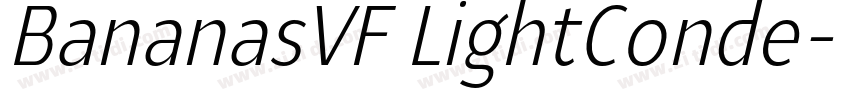 BananasVF LightConde字体转换